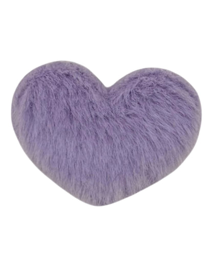 Fluffy Heart Clips