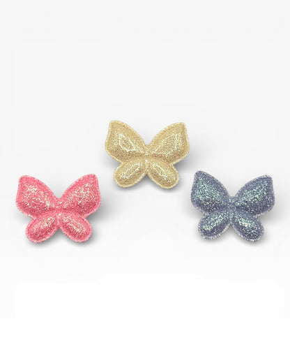 Vlinders Glitter Warm Mix – set van 3 knipjes (3,5 cm)